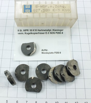9pcs WPR 18 K10 Carbide Pl. Kieninger verm. Ball Copy Router Bit E-3 NOS P250-9