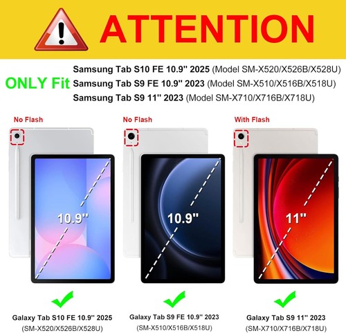 Case for Samsung Galaxy Tab S10 FE / Tab S9 FE / Tab S9 Glittering Sparkly Cover - Picture 2 of 13