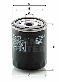 MANN-FILTER W 712/4 Filter, operating hydraulics for DEUTZ-FAHR,RENAULT