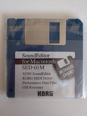 Korg X5/05 Sound Editor, Midi Treiber, Datendateien Disketten 