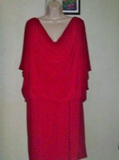 Avenue Women's Blouson Red Dress Sz 14/16
