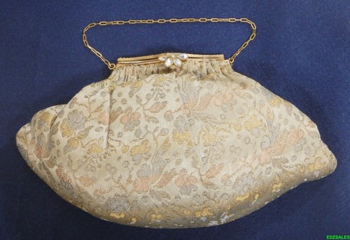 Vintage Tapestry Needlepoint Floral Designed Purse