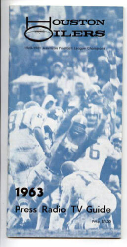 Houston Oilers RARE 1963 Media Guide George Blanda AFL Football program press - Picture 1 of 1