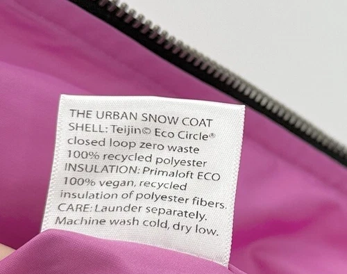 Vaute Couture Women’s The Urban Snow Coat Size M, Pink, Vegan, Sustainable USA image 8