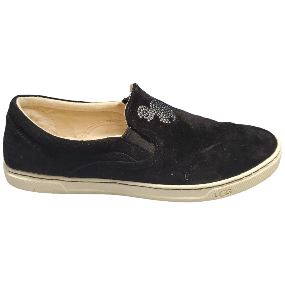 UGG Fierce Shoes Women's Size 10 Black Suede Sequin Mickey