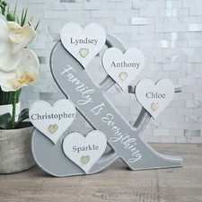 Image of Personalised Family Sign, Family Is Everything, Family Plaque Mum Birthday Gift