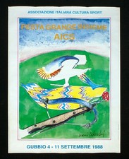 FESTA GRANDE INSIEME AICS manifesto poster Balestra Crossbow 1988 Gubbio B12