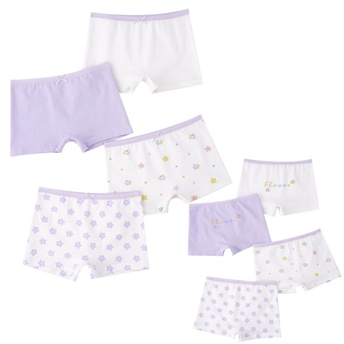 Kids Girls Boyshorts Assorted Underwear Shorts 4Pcs/Set Cute Panties Cotton Bow - Picture 5 of 60
