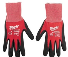 Milwaukee 48-22-8901 Medium Cut Level 1 Red Nitrile Dipped Work Gloves