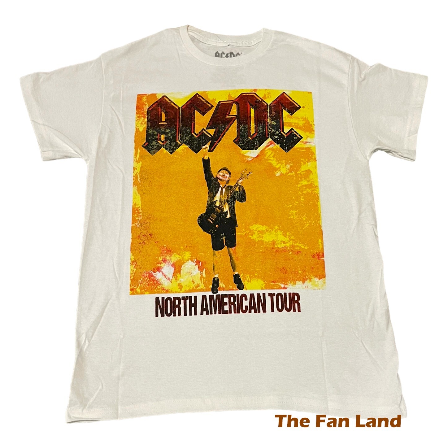 New AC/DC North American Tour White Mens Vintage TShirt eBay