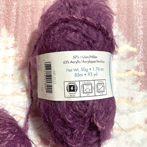 Mode Dea Dream Yarn Medium 4 #3503 Plum Nylon Acrylic Total: 5 oz Italy Lot of 3 - Picture 6 of 8