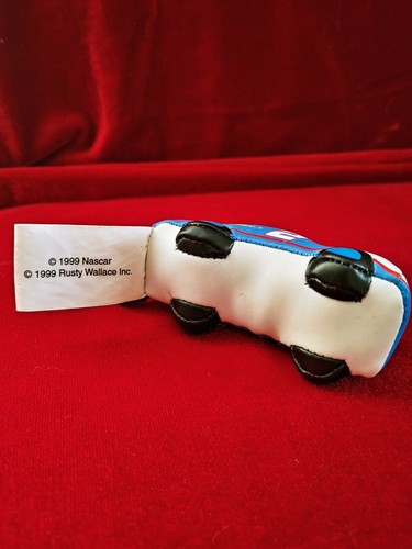 Rare-1999 Nanco Nascar Rusty Wallace Signat Plush Racecar Key Chain Motor Sports - Picture 3 of 3