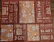Premade Scrapbook Page/Mat Set - 7 pieces: Old guys Rule