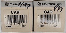Lot of 2 NEW GE 29380 CAR 120V 150 watt Projector Lamps