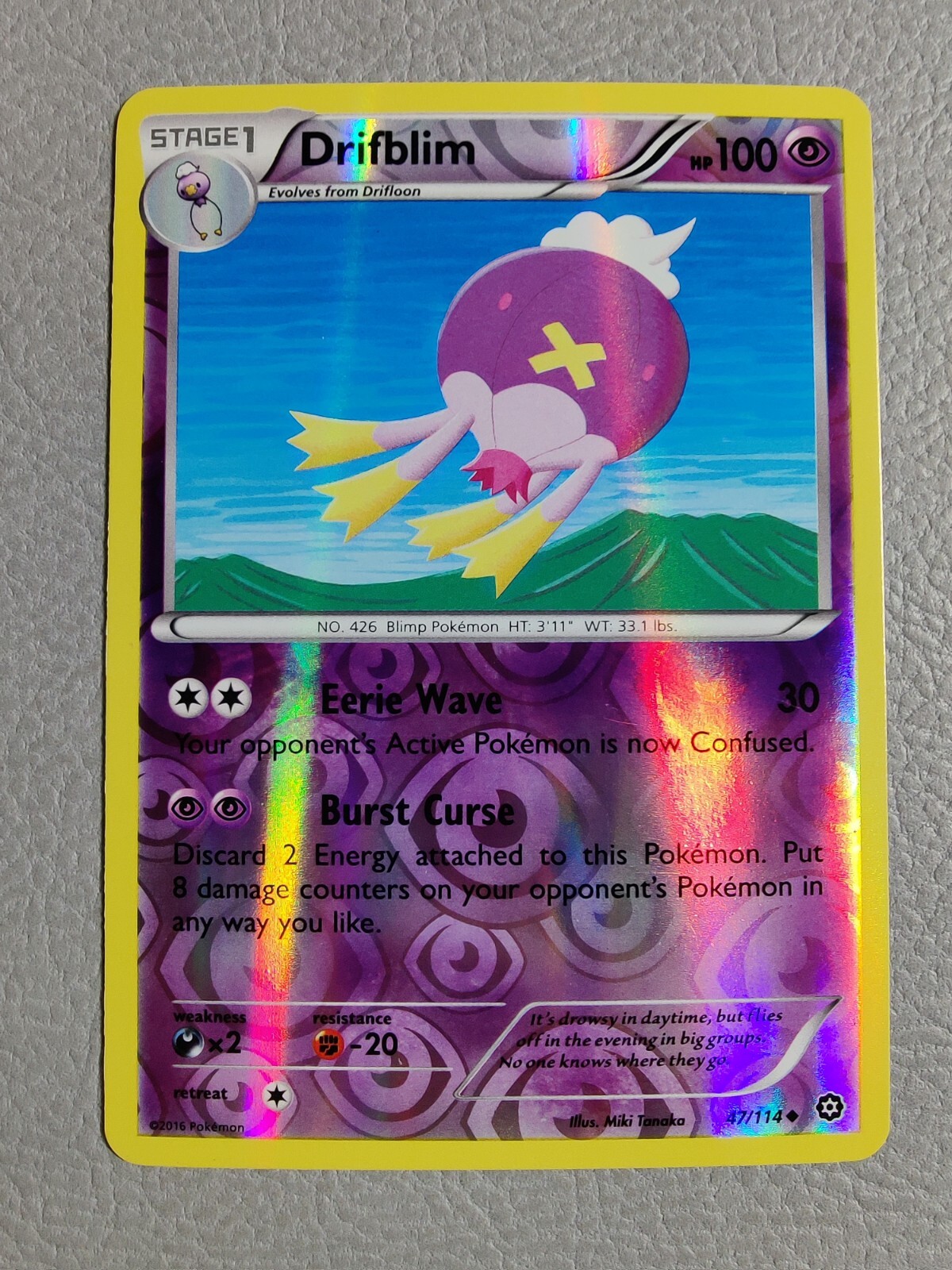 Drifblim Reverse Holo | NM/M | XY Steam Siege 47/114 | Pokemon