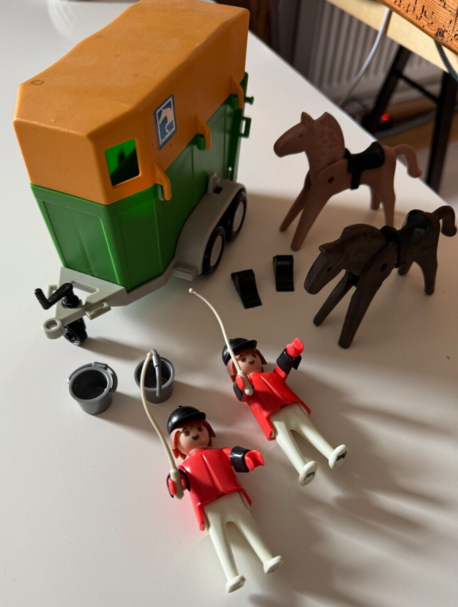 PLAYMOBIL Vintage 3505 - Centre équestre Complet - Van, Chevaux, Cavaliers (1979)