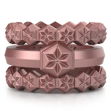 Silicone Wedding Rings for Women. 3 Stackable Rubber Rings Set by RINFIT