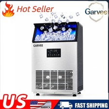 Commercial Ice Maker with Self-Cleaning 150Lbs Daily 40Lbs Storage Stainless Ste