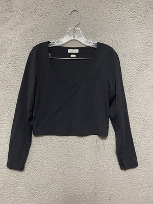 ARITZIA BABATON Contour Womens Top Size XL Black Long Sleeve Adult Nylon