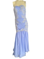 Lavender Mermaid Prom Pageant Dress Sequin Embroidered Silver Appliqu Sample