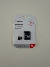 Verbatim 44084 64GB UHS-I V10 U1 Class 10 Premium microSDXC Memory Card New