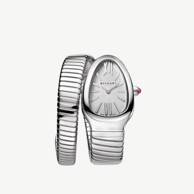 Bvlgari Serpenti Tubogas 35mm Quartz Stainless Steel White Dial Ladies 101817