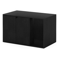 Maklaine Engineered Wood Contemporary Litter Box Enclosure in Americano