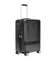 Montblanc Carry On Suitcase MY4810 Black | Front Compartments Zip Trolley Cabin