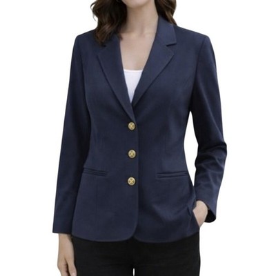 Linea by Louis Dell Olio Blazer XL Navy Gold Button Career Office Jacket Classic