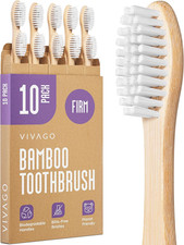 Firm Toothbrushes for Adults - 10 Pack - BPA Free Hard Bristle Toothbrush Firm -