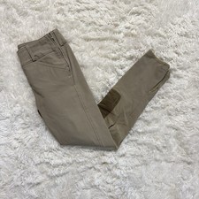 Girl  s Size 12 Tan Tailored Sportsman Knee Patch Horseback Riding Breeches