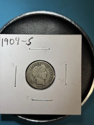 1904-S Barber Dime Super Low Mintage Good Condition!! 90% Silver Coin