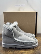 Mou Eskimo 18 Cm Suède Gris Perle Bottes Casual Femme 41