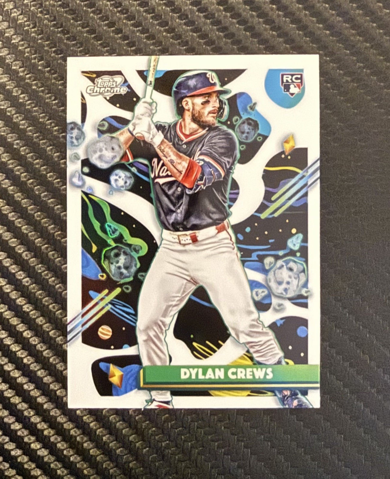 2025 Topps Chrome Cosmic #194 Dylan Crews White Hole Refractor Rookie Card (RC)