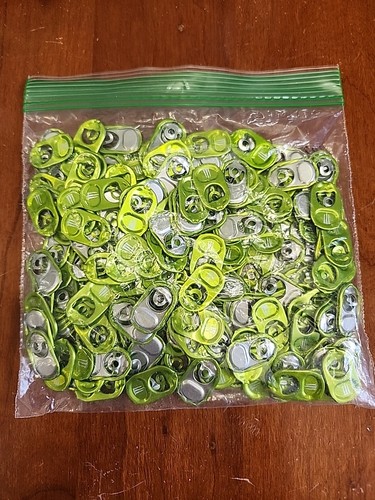 Bulk Lot of 140 GREEN Monster Energy Can Tabs Tops Gear Vault