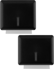 Multifold Paper Towel Dispenser Wall Mount Black, 2-Pack , Folded Hand Towel