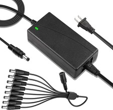 12V 5A Security Camera Power Adapter with 8-Way Power Splitter Cable
