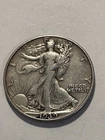 1939 D Walking Liberty Half Dollar 90% Silver EF Circulated Strong Detail N463