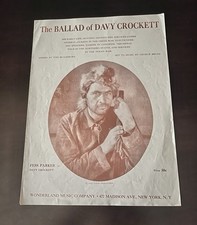 1954 The Ballad of Davy Crockett Sheet Music Disney Collectible Good Condition