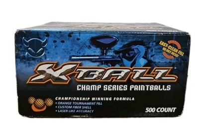 Xball Champ Series Paintballs Orange Fill Fiber Shell Laser Like Accuracy 500 Ct