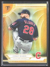 Corey Kluber 2018 Topps Triple Threads Amber #52 SN #/199 Cleveland Indians