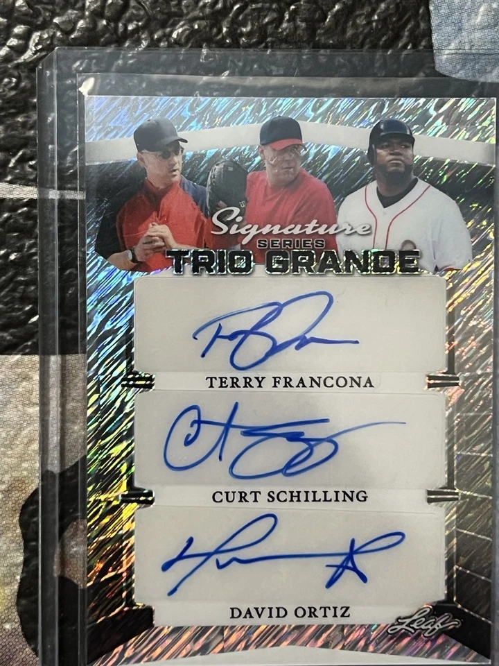 🔥2025 Hoja Signature Series Trio Grande 3 AUTO 1/1 Ortiz Francona Schilling🔥 Foto 2 de 4