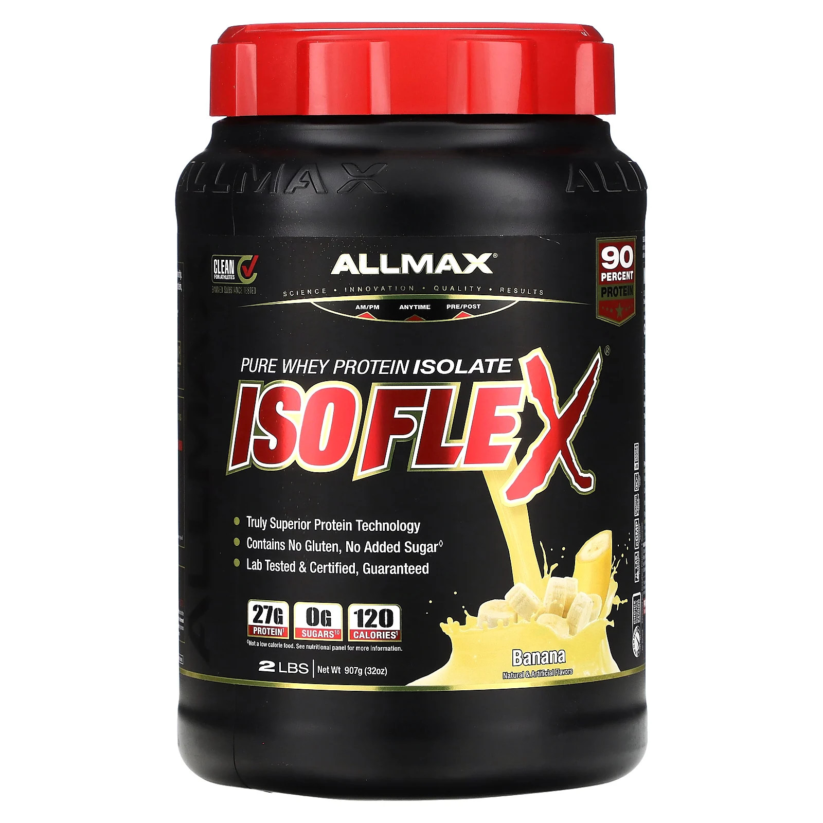 ISOFLEX Pure Whey Protein Isolate Banana 2 lbs 907 g 12190₽