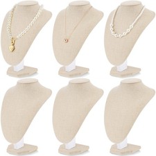 6 Pcs Necklace Display Stand Necklace Holder Jewelry Bust Display Stands for ...