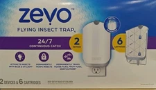 Zevo Flying Insect Trap Starter Kit, 2 Devices + 6 Refills