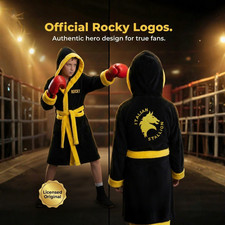 Rocky Balboa Dressing gown / Boys Kids boxing hooded bath robe (childrens childs