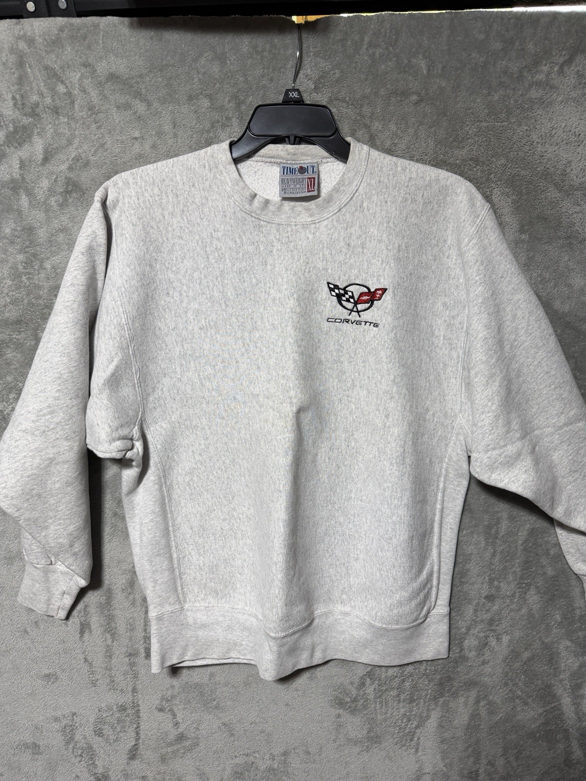 VINTAGE Timeout Heavyweight Pullover Corvette Emb… - image 1