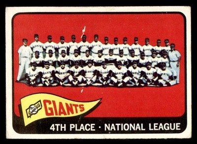 1965 Topps Baseball #379 Giants Team PR *g2