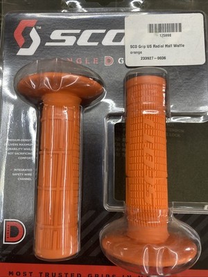 SCOTT SINGLE D GRIPS RADIAL HALF WAFFLE ORANGE 233927-0036 | eBay