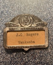 Antique 1926 Wisconsin State Medical Society 85th Anniversary Badge Pin